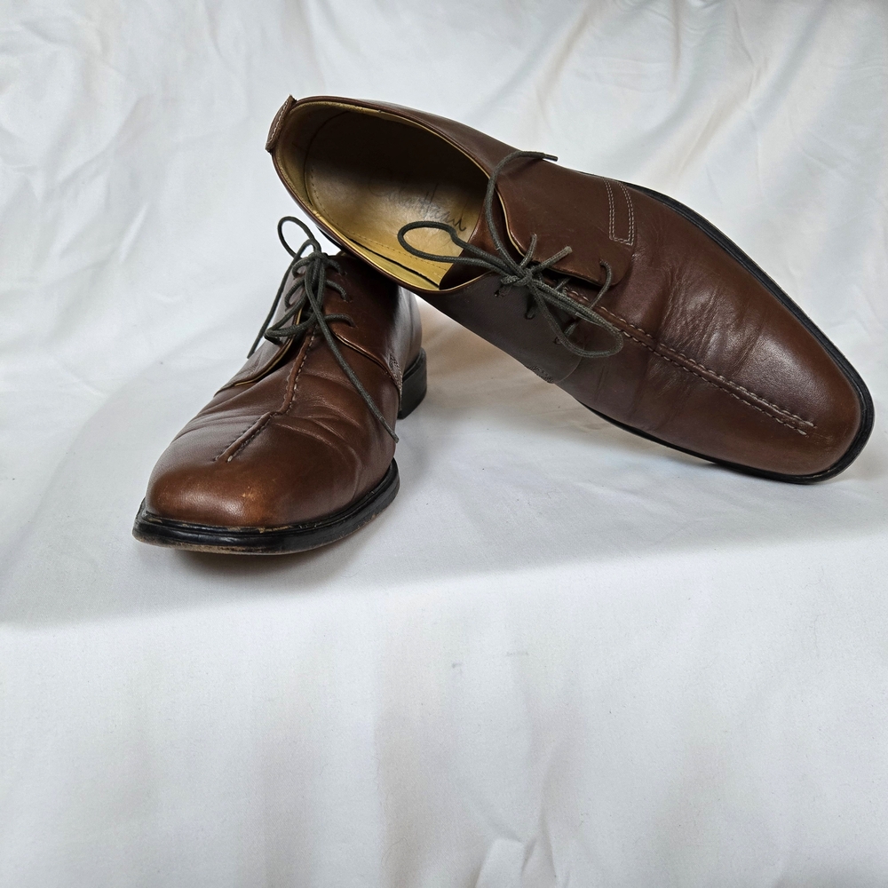 Cole Haan Mens Classic Brown Leather Beckett II Split Toe Dress Shoes C06400 11M
